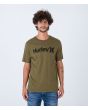 Hombre con camiseta de manga corta Hurley Everyday One and Only verde oliva