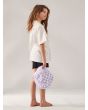 Niña con camiseta de manga corta extragrande Roxy Gone To California blanca lateral