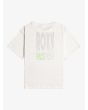 Camiseta de manga corta extragrande Roxy Gone To California blanca para niñas de 8 a 16 años posterior