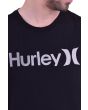 Hombre con camiseta de manga corta Hurley One and Only Gradient 2.0 Negra logo
