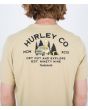 Hombre con camiseta de manga corta Hurley Everyday Explore Campin beige gráfico espalda