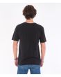 Hombre con camiseta de manga corta Hurley Everyday Washed One and Only Solid Negra posterior