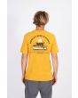 Camiseta de manga corta Hurley Everyday Washed Beer and Barge amarilla para hombre 