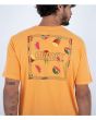 Hombre con Camiseta de manga corta Hurley Everyday Four Corners Naranja estampado espalda