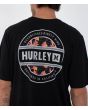 Hombre con camiseta de manga corta Hurley Filler Negra estampado espalda