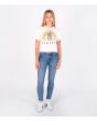 Mujer con Camiseta de manga corta Hurley Le Tigre Cropeed Crew Marshmallow frontal