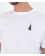 Hombre con camiseta de manga corta Hurley Nazare Lithse Blanca gráfico faro pecho