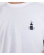 Hombre con Camiseta de manga corta Hurley Nazare Sqns Blanca gráfico faro