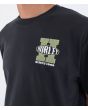 Hombre con camiseta de manga corta Hurley Organic Encore Negra serigrafía pecho