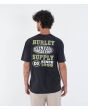 Hombre con camiseta de manga corta Hurley Organic Encore Negra posterior