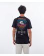 Hombre con camiseta de manga corta Hurley Wave Tour Negra