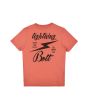 Camiseta de manga corta Lightning Bolt ​​Big Bolt SS roja para hombre