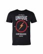 Camiseta de manga corta Lightning Bolt One on One negra para hombre