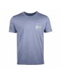 Camiseta de manga corta con bolsillo Lightning Bolt Surf Road Azul para hombre
