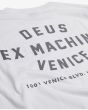 Camiseta de manga larga Deus Ex Machina Venice Address blanca para hombre estampado