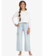 Niña con Camiseta de manga larga Roxy All You Never Say Blanca frontal