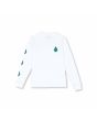 Camiseta de manga larga Volcom Iconic Stone Blanca para niños de 8 a 14 años