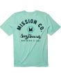 Camiseta de manga corta Mission Surfboards Rías Baixas ST. 2002 en color verde menta para hombre 