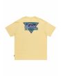 Camiseta orgánica de manga corta Quiksilver Take Us Back Logo Amarilla para hombre posterior