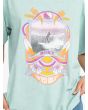 Mujer con camiseta oversize de manga corta Roxy Girl Need Love A Azul estampado