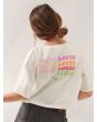 Niña con Camiseta Oversize de corte cuadrado Roxy Call You Mine Youth Blanca