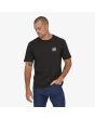 Hombre con Camiseta de manga corta Patagonia Alpine Icon Regenerative Organic Pilot Cotton negra