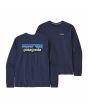 Camiseta de manga larga Patagonia M's LS P-6 Logo Responsibili-Tee Classic Navy para hombre