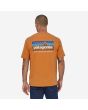 Hombre con Camiseta orgánica de manga corta Patagonia M's P-6 Mission Organic naranja