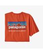 Camiseta orgánica de manga corta Patagonia P-6 Mission naranja para hombre
