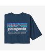 Camiseta orgánica de manga corta Patagonia M's P-6 Mission Organic azul para hombre