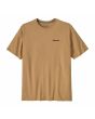 Camiseta de manga corta Patagonia Men's P-6 Logo Responsibili-Tee color dorado para hombre frontal
