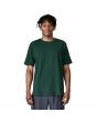 Hombre con Camiseta Patagonia P-6 Logo Responsibili-Tee Cascade Green frontal