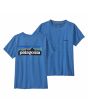 Camiseta de manga corta Patagonia Women's P-6 Logo Responsibili-tee Blue Bird para mujer