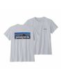 Camiseta de manga corta Patagonia Women's P-6 Logo Responsibili-tee Blanca para mujer