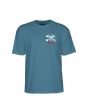 Camiseta de manga corta Powell Peralta Rat Bones Azul Índigo para hombre gráfico pecho