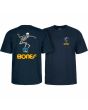 Camiseta de manga corta Powell Peralta Skateboard Skeleton 2 azul marino para hombre
