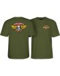 Camiseta de manga corta Powell Peralta Winged Ripper verde militar para hombre