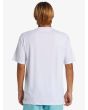 Hombre con camiseta de surf Quiksilver Surf Everyday Protección Solar UPF 50 Blanca posterior