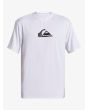 Camiseta de protección solar UPF 50+ con manga corta Quiksilver Everyday Surf blanca para hombre