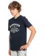 Camiseta de Manga Corta Quiksilver Closed Tions Azul Marino para chico lateral