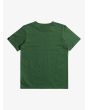 Camiseta de manga corta Quiksilver Comp Logo Youth Verde para niños de 8 a 16 años posterior