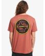 Hombre con camiseta de manga corta Quiksilver Core Bubble Marsala posterior