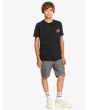 Niño con camiseta de manga corta Quiksilver Hells Yeah negra frontal