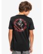 Niño con camiseta de manga corta Quiksilver Hells Yeah negra espalda