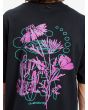 Hombre con camiseta de manga corta Quiksilver Desert Paradise Negra estampado floral espalda