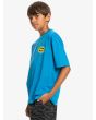 Niño con Camiseta orgánica de manga corta Quiksilver Kaleidoscope Boy Azul lateral