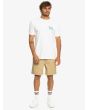 Hombre con Camiseta de manga corta Quiksilver Ocean Bed Blanca regualr fit