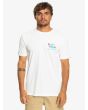 Hombre con Camiseta de manga corta Quiksilver Ocean Bed Blanca frontal