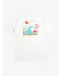 Camiseta de manga corta Quiksilver Ocean Bed Blanca para hombre posterior
