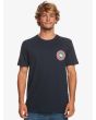 Hombre con Camiseta de manga corta Quiksilver Omni Circle Azul Marino frontal